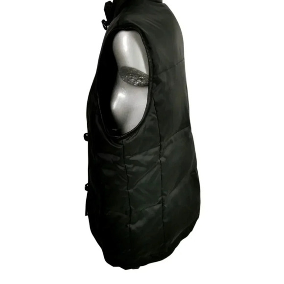 Talbots Down Black Puffer Vest Sz L Womans Winter - Picture 5 of 6